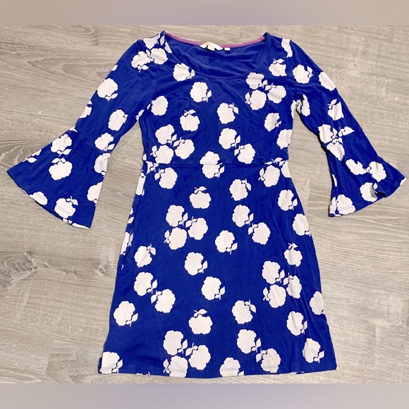 Boden Blue Bell Sleeve Dress Size 4 - Picture 1 of 4